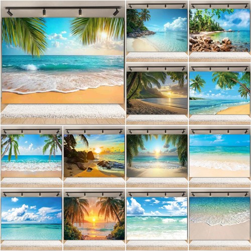 Grande spiaggia mare - 3d, blu